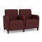 Lesro Siena Lounge Reception 2 Seat Tandem Seating, Black, RF Nebbiolo Upholstery SN2103 - alternate 1